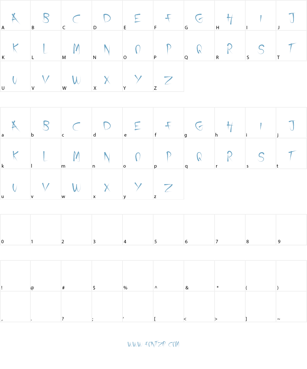 A Journey Font Character